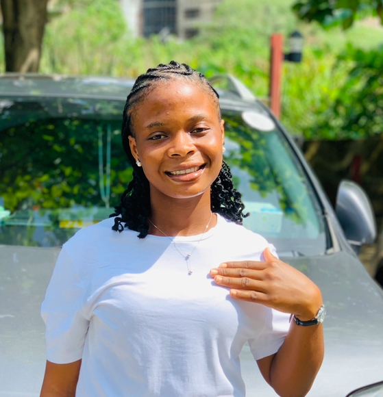 University student sharing how exam fee support kept her enrolled